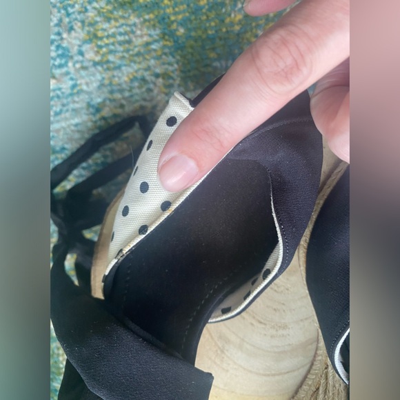 Vintage Y2K Té Casan G’auluce Seldi black white polka dot espadrilles, EU 37 - Picture 7 of 16